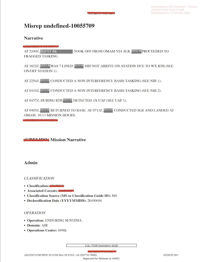 DOW-UAP-D27, Mission Report, United Arab Emirates, October 2023