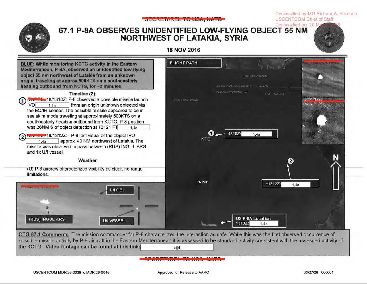 DOW-UAP-D55, Mission Report, Syria, November 2016